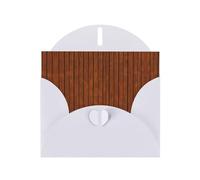 WZYCWB Brown wood pattern Patterned White Holiday Card (6x4) with Envelope. Suitable for birthdays, weddings, and condolences.