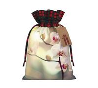 WZYCWB Burlap Drawstring Gift Bags, An orchid. Christmas Party Supplies Decoration Bags, Christmas Gift Bags 8.3 * 11.8 Inch