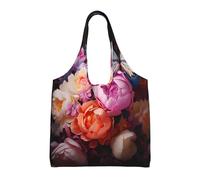 WZYCWB Butterflies and Fresh Bush Printed Single Shoulder Commuter Canvas Bag, Grocery Shopping Bag, Daily Use Canvas Bag