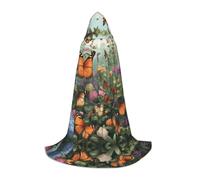 WZYCWB Butterfly Swarm S Patterned Hooded Cape Cosplay Costume - Holiday Party Costume Props