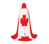 WZYCWB Canadian flag M Printed youth hooded cloak perfect for wizards and role-play costumes (S-L)