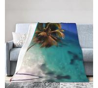 WZYCWB Caribbean Islands 40"x30" Printed Super Soft Flannel Blanket - Cozy print for ultimate comfort and warmth