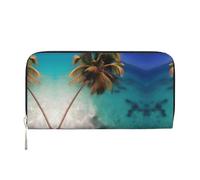 WZYCWB Caribbean Islands Printed zippered wallet perfect for travel, business, and everyday wear. Holds cell phones and cash.