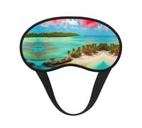 WZYCWB Caribbean Scenery Printed Sleeping Eye mask, Full Coverage, relieves Eye Fatigue