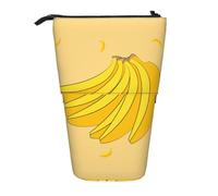 WZYCWB Cartoon Banana Printed Retractable Pen Holder Suitable for use as a Simple Cosmetic Bag, Wallet, etc.