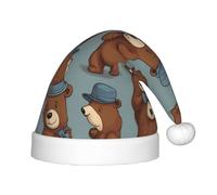 WZYCWB Cartoon bear Patterned Christmas Hats for Kids, Cute Pointed Hats, Christmas Party Decorations and Gifts for Family Gatherings