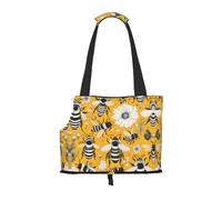 WZYCWB cartoon bee Printed Pet Shoulder Bag - Lightweight, Breathable Travel Small Pet Shoulder Bag