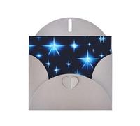 WZYCWB Cartoon blue star Patterned Gray Holiday Card (6x4) with Envelope. Suitable for birthdays, weddings, and condolences.