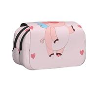 WZYCWB cartoon flying pig Patterned Portable Pencil Case ideal for organizing pens in the office or storing makeup brushes