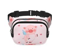 WZYCWB Cartoon Flying Pig Sports Waist Bag, Trendy and Fashionable Crossbody Bag, Lightweight Travel Small Bag