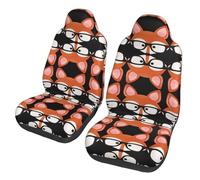 WZYCWB Cartoon fox head Car Seat Protectors (2 Pack), Auto Seat Covers Guard Sedan, SUV, Truck, Van, Bus & Ferry Seats