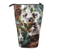 WZYCWB Cartoon Koala Printed Retractable Pen Holder Suitable for use as a Simple Cosmetic Bag, Wallet, etc.