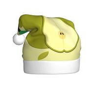 WZYCWB cartoon pear Patterned Santa hat, suitable for Christmas parties, New Year's Eve parties, and stage performances.