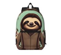 WZYCWB Cartoon Sloth Printed backpack with pockets - suitable for work, business trips, travel, sports