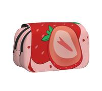WZYCWB cartoon strawberry Printing Portable Pencil Case ideal for organizing pens in the office or storing makeup brushes