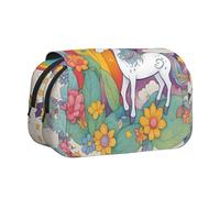 WZYCWB cartoon unicorns Portable Pencil Case ideal for organizing pens in the office or storing makeup brushes