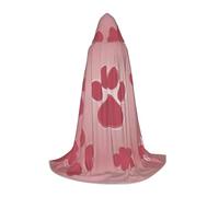 WZYCWB cat paw background Printed Hooded Cape | Cosplay Costume, Halloween Anime Party Prop - Medium