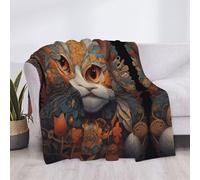 WZYCWB Cat's eye close-up 50"x40" Printed flannel blanket - 30-80 inches. A warm blanket for autumn home use and a portable travel blanket.