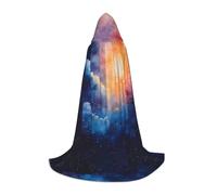 WZYCWB Celestial Watercolor S Patterned Hooded Cape Cosplay Costume - Holiday Party Costume Props