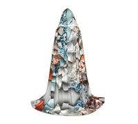 WZYCWB Ceramic pixel fragments L Patterned Hooded Cape Cosplay Costume - Holiday Party Costume Props
