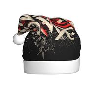 WZYCWB Chaotic letters Patterned Santa hat, suitable for Christmas parties, New Year's Eve parties, and stage performances.