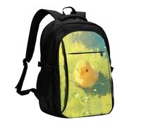 WZYCWB chicks Printed laptop backpack, business men's commuter backpack, computer bag with USB port charging