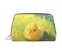 WZYCWB Chicks Printed Leather Cosmetic Bag - Stylish and Portable Cosmetic Storage Bag