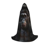 WZYCWB Chimpanzees L Patterned Hooded Cape Cosplay Costume - Holiday Party Costume Props