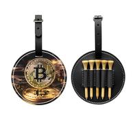 WZYCWB Coins with B Special Printed Golf tee Storage Bag - Portable Hanging Buckle Design