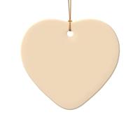 WZYCWB Cold Ivory patterned Heart Shape ceramic pendant, perfect for decorating your home Christmas tree for winter parties
