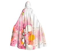 WZYCWB Color fragment paper Patterned hooded cape, robe Cosplay costume for men and women, Halloween adult role play costume