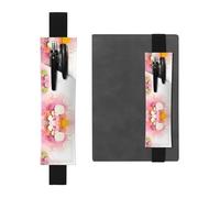 WZYCWB Color Fragment Paper Printed Large-Capacity PVC Pen Holder + Creative Diary Pen Bag Set with Elastic Band Anti-Slip Design