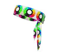WZYCWB Colored Crayon Circles Printed Sports Headband, Men's and Women's Headscarf for Playing Ball, Morning Jogging, Outdoor Sports