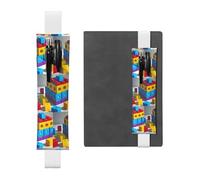 WZYCWB Colorful Building Blocks Leather pen holder bookmarks, adjustable diary bookmarks, perfect as back-to-school or Christmas gifts,
