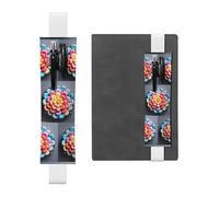 WZYCWB Colorful Candy Diary pencil pouches, PVC pen holders and pen holders with elastic bands, and bookmarks are the best gift choices., White, One Size