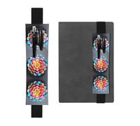 WZYCWB Colorful Candy Printed Large-Capacity PVC Pen Holder + Creative Diary Pen Bag Set with Elastic Band Anti-Slip Design