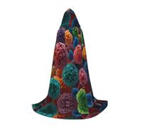 WZYCWB Colorful cell bodies Printed Small Hooded Cape, Holiday Party Costume, Carnival Party Prop, Sizes S/M/L