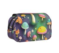 WZYCWB Colorful Dream Mushroom Patterned Portable Pencil Case ideal for organizing pens in the office or storing makeup brushes