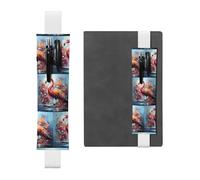 WZYCWB Colorful Flamingos Diary pencil pouches, PVC pen holders and pen holders with elastic bands, and bookmarks are the best gift choices., White, One Size