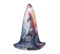 WZYCWB Colorful Fur Unicorn M Patterned Hooded Cape Cosplay Costume - Holiday Party Costume Props