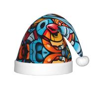 WZYCWB Colorful graffiti wall painting Patterns Kids' Christmas Party Hats, Soft and Comfortable, Gentle on Skin, Kindergarten Class Party Gifts