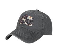 WZYCWB Colorful Horses Running Deep Heather Print Denim Baseball Cap, Adjustable, Suitable for Travel and Everyday Casual wear.
