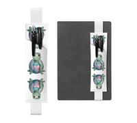 WZYCWB Colorful little turtle Leather Pen Holder Bookmark, Adjustable Leather Pen Holder, Perfect for Back to School Christmas Gifts