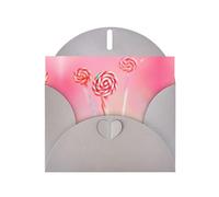 WZYCWB Colorful lollipop Patterned Gray Holiday Card (6x4) with Envelope. Suitable for birthdays, weddings, and condolences.
