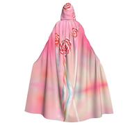 WZYCWB Colorful lollipop Patterned Hooded Cape - Ideal Costume for Carnival/Festival Party Cosplay