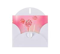 WZYCWB Colorful lollipop Patterned White Holiday Card (6x4) with Envelope. Suitable for birthdays, weddings, and condolences.