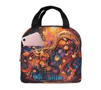 WZYCWB Colorful Music Notes Bent-on lunch bag, reusable and unisex lunch bag, practical design to meet daily carrying needs