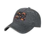 WZYCWB Colorful Planet Series Deep Heather Print Denim Baseball Cap, Adjustable, Suitable for Travel and Everyday Casual wear.