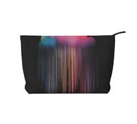 WZYCWB Colorful Rainbow rain Patterned Toiletry Storage Bag, Essential for organizing Cosmetics and Skincare Products.