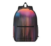 WZYCWB Colorful rainbow rain Printed backpack with pockets - suitable for work, business trips, travel, sports